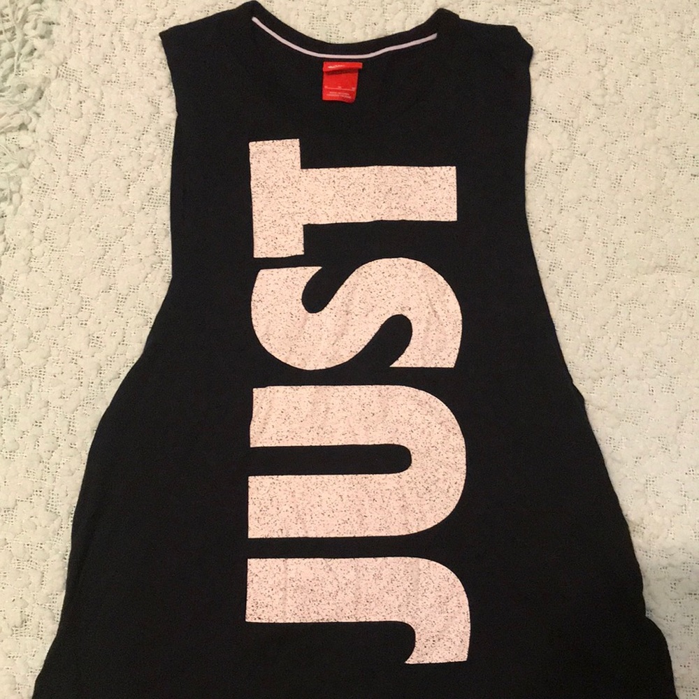 Black, red and white nike tank top!